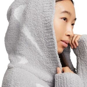 Nike Phoenix Cozy Boucle Long Knit Cardigan Size Small Women Grey FD4282-077